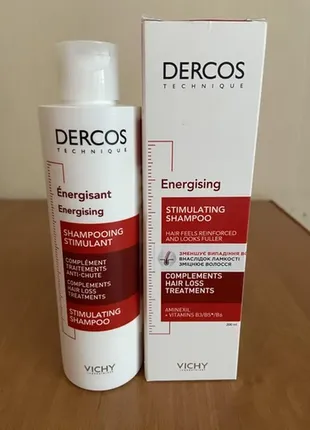 Vichy dercos energy+ stimulating shampoo тонизирующий шампунь, распив.