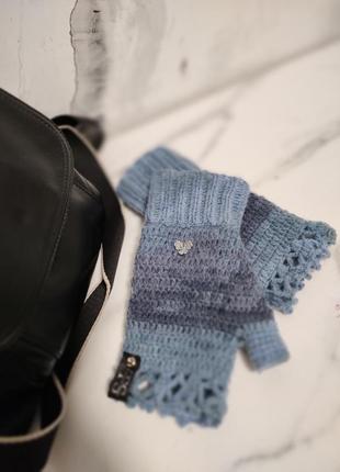 Митенки вязанные крючком