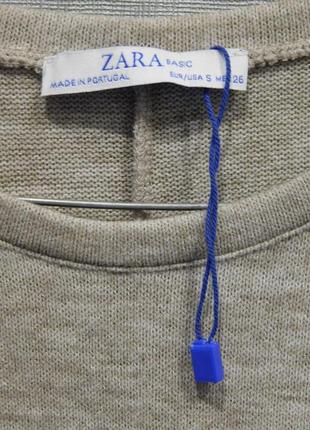 Уютный свитер джемпер пуловер с атласной лентой шнуром от zara7 фото
