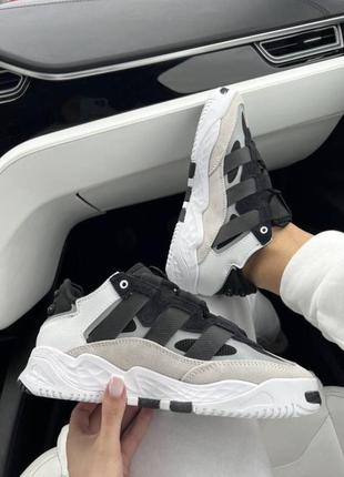 Кросівки adidas nitebal white black gum / модные кроссовки адидас нитебел белые с чёрным7 фото
