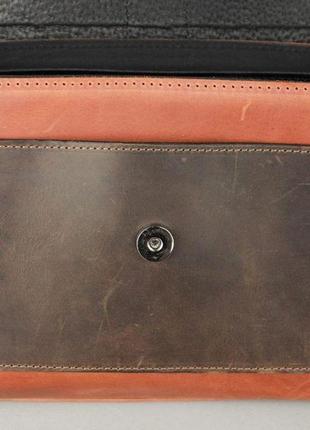 Жіноча шкіряна сумка ester коньячно-коричнева вінтажна7 фото