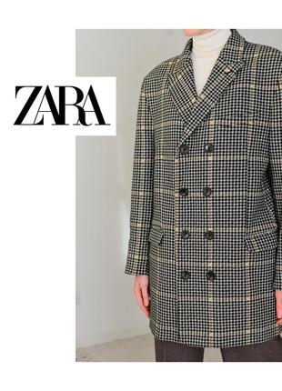 Очень крутой оверсайз пиджак zara женский жакет пиджак пальто гусиная лапка
