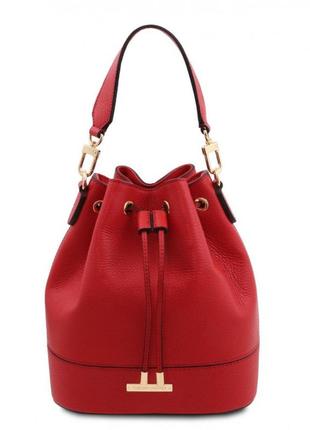 Tl142083 tl bag - женская сумка-мешок из натуральной кожи, цвет: lipstick red