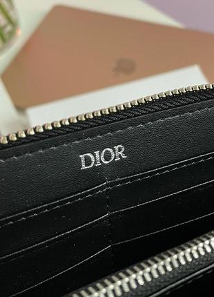 Женский кошелек christian dior zipped long wallet grey diamond canvas7 фото