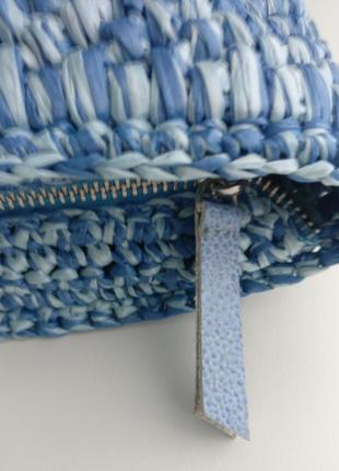 Handmade клатч-сумочка из синтетической рафии6 фото