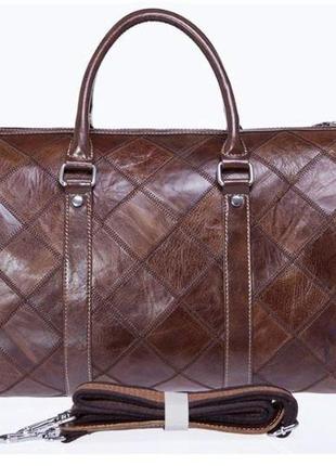 Дорожно-спортивная сумка vintage 14752 коричневая9 фото