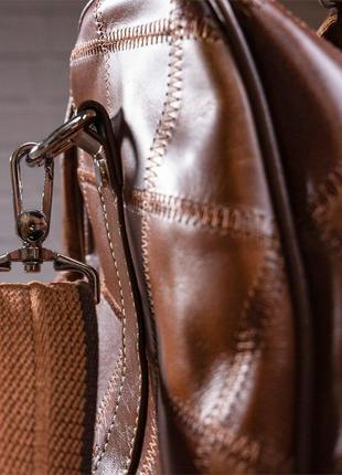 Дорожно-спортивная сумка vintage 14752 коричневая7 фото