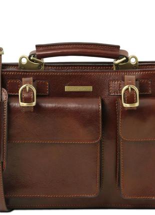 Большая женская кожаная сумка tuscany leather tania tl141269 (brown - коричневый)