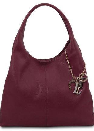 Женская мягкая сумка хобо tuscany tl142264  (bordeaux)