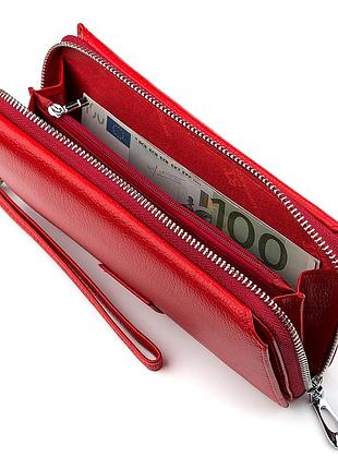 Кошелек женский st leather 18456 (sт228) очень красивый красный