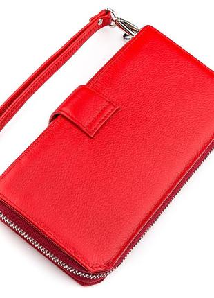 Кошелек женский st leather 18456 (sт228) очень красивый красный