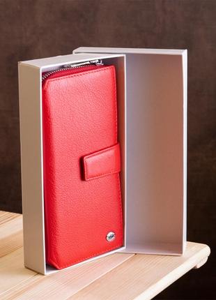 Кошелек женский st leather 18456 (sт228) очень красивый красный