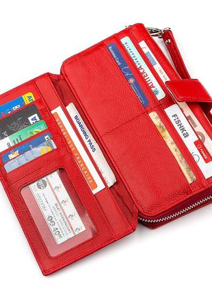 Кошелек женский st leather 18456 (sт228) очень красивый красный