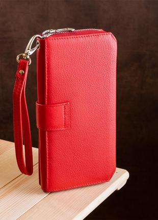 Кошелек женский st leather 18456 (sт228) очень красивый красный