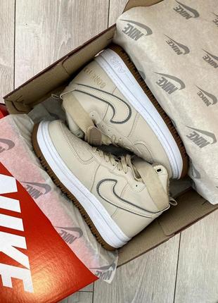 Зимні кроси nike air force 1 gore-tex beige6 фото