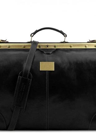 Madrid шкіряна сумка саквояж — великий розмір tuscany tl1022 (чорний)