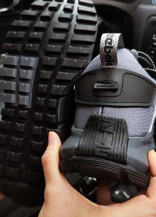 ❄️мужские зимние кроссовки reebok zig kinetica edge winter серые (мех)❄️
