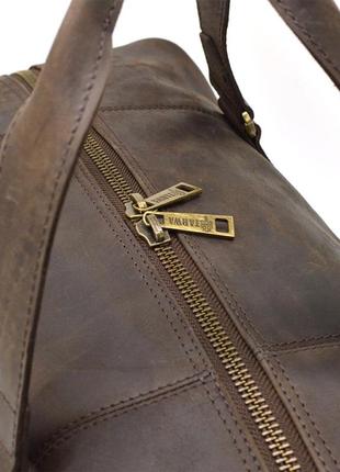Кожаная дорожная спортивная сумка тревел tarwa rc-0320-4lx коричневая7 фото