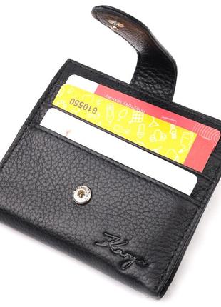 Класичний жіночий гаманець із натуральної шкіри karya 20945 чорний5 фото