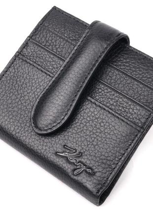 Класичний жіночий гаманець із натуральної шкіри karya 20945 чорний1 фото