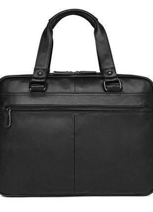 Большая кожаная офисная или дорожная черная сумка 7150a john mcdee9 фото