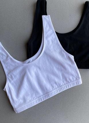 Топ кроп топ белый топ майка белая