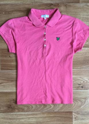 Lyle & scott - поло / футболка с воротником / женская размер м-l