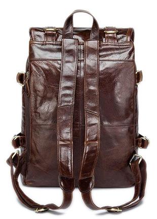 Рюкзак кожаный vintage 14843 коричневый2 фото