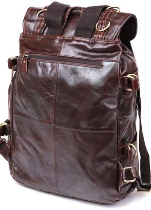 Рюкзак кожаный vintage 14843 коричневый5 фото
