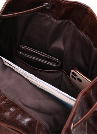 Рюкзак кожаный vintage 14843 коричневый8 фото
