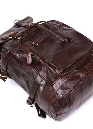 Рюкзак кожаный vintage 14843 коричневый6 фото