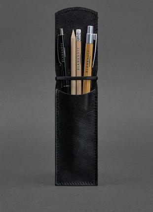 Шкіряний чохол для ручок 1.0 чорний2 фото