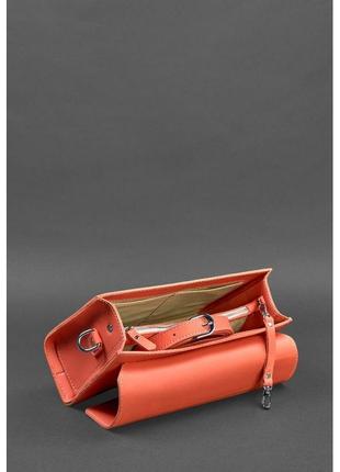 Женская кожаная сумка-кроссбоди lola живой коралл5 фото