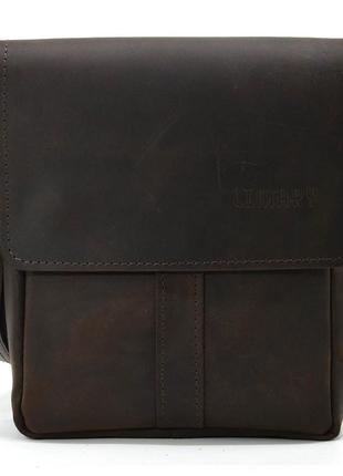 Небольшая мужская сумка через плечо кожаная limary lim-354rc3 фото