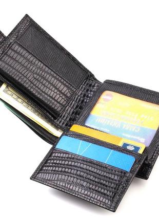 Оригінальний фактурний гаманець горизонтального формату з натуральної шкіри з тисненням canpellini 217714 фото