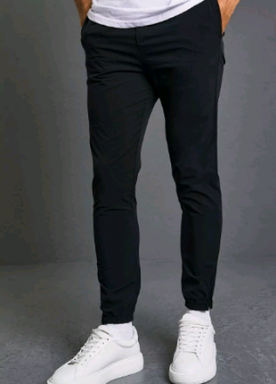 Брюки zara skinny fit basic р.46 (36) eur темно синие новые.