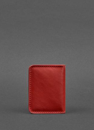 Жіноча шкіряна обкладинка для id-паспорта і водійських прав 4.0 червона4 фото