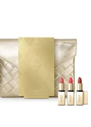 Kiko milano holiday première lovely mini lipstick gift set подарунковий набір