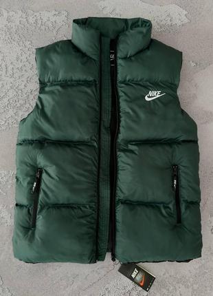 Жилет стеганый  Look nike мужской изумрудный