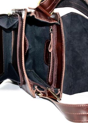 Мужская кожаная сумка через плечо gx-3027-3md tarwa10 фото