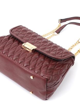 Модная женская сумка vintage 18712 коричневый3 фото
