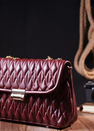 Модная женская сумка vintage 18712 коричневый8 фото