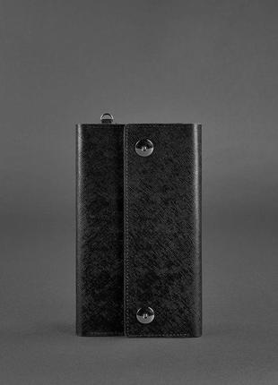 Шкіряний клатч-органайзер (тревел-кейс) 5.0 чорний blackwood1 фото