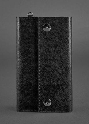 Шкіряний клатч-органайзер (тревел-кейс) 5.0 чорний blackwood6 фото