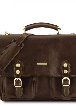 Мужской кожаный портфель tuscany leather modena tl141134 (темно-коричневый)