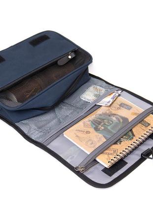 Текстильная сумка-органайзер в путешествие vintage 20656 темно-синяя6 фото