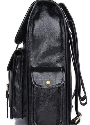 Рюкзак vintage 14967 кожаный черный3 фото