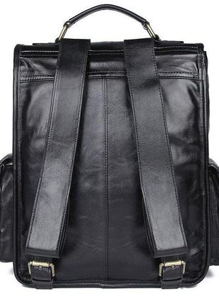 Рюкзак vintage 14967 кожаный черный5 фото