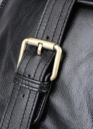 Рюкзак vintage 14967 кожаный черный10 фото