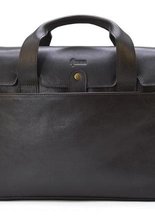 Кожаная сумка-портфель для ноутбука gc-1812-4lx от tarwa коричневая